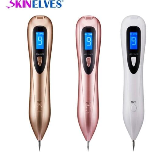 Laser Plasma Pen 9 Level LCD Skin Care Facial Black Spot Tattoo Remover Machine Beauty Electric Freckle Removal Face Care Tool