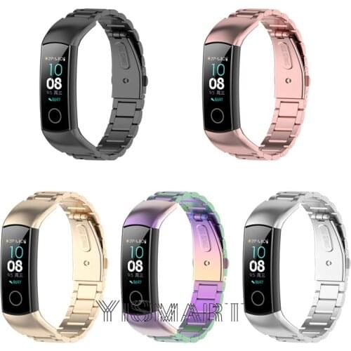 Metal Straps For Honor Band 5 4 Watch Bracelet For Honor Band5 CRS-B19S / 4 CRS-B19 Stainless Steel Wrist Strap