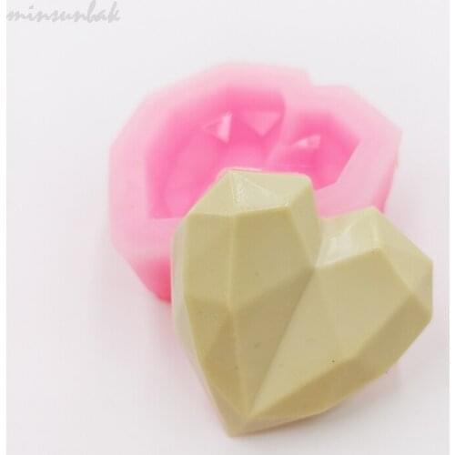 Minsunbak 3D Heart-Shaped Wedding Chocolate Cake Decorating Tool Food Grade Silicone Fondant Mold DIY Kitchen Baking Tools