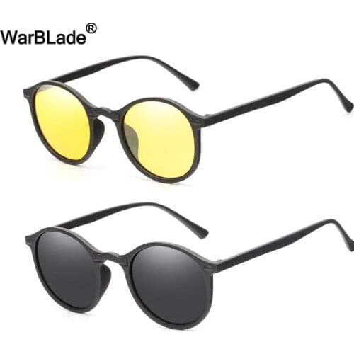 WarBLade Women Men Polarized Sunglasses Anti-glare Night Vision Sun Glasses Male Driving Goggle UV400 Round Small Eyewear Gafas