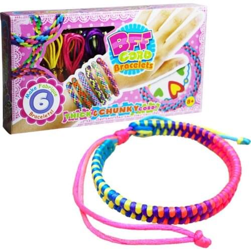 DIY Rainbow Braided Rope Bracelet Making Set DIY Bracelets Kit Girl Birthday Gift Bracelet Making Tools Set DIY Crafts #30