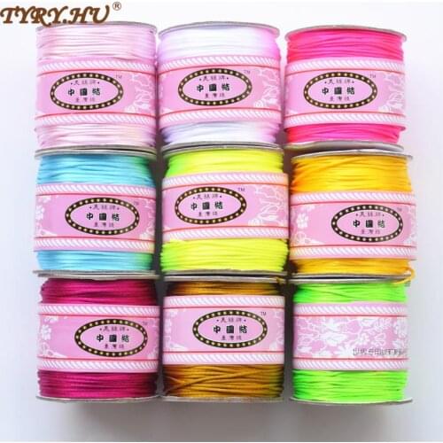 TYRY.HU 70m 1.5mm Meters Satin Silk Rope Nylon Cord For Baby Teether Accessories Teething Pacifier Chain Cord DIY Tool