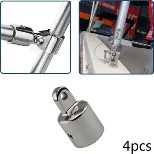 New High Quality 4PCS 316 Stainless Steel Top Cap Fittings 7/8" 1" Mirror Polishing For Marine Boat Deck Railing Hardware