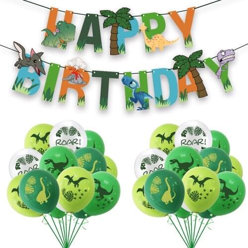 Dinosaur party decoration jungle party theme boy happy birthday decoration disposable plate tablecloth cup baby shower gift