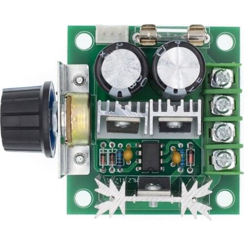 12V-40V 32V 10A Auto PWM DC Motor Speed Controller Regulator Governor with Knob Switch Volt Regulator Dimmer 400W Board Module