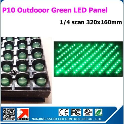 TEEHO Promotion P10 Green Dot-matrix LED Sign Panel 320*160MM 1/4Scan Outdoor Waterproof Scrolling Message LED Display Billboard