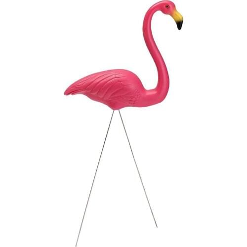Pink Looking Up Flamingo Lawn Figurine Garden Grassland Ornament Decoration