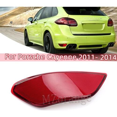Red Rear Bumper For Porsche Cayenne 2011 2012 2013 2014 Reflector Brake Turn Signal Tail Fog light Stop Lamp Car Accessories