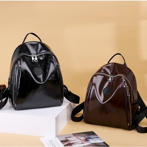 Backpack Womens Shoulders 2021 New Leisure Korean Retro Personality Fashion College Students' Schoolbag Dual-use Designer Bags