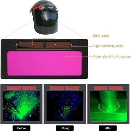 1Pc Auto Darkening Welding Lens For Welding Equipment Solar Large Filter Lens Powered Darkening Screen True Shade Auto Colo Y1V9