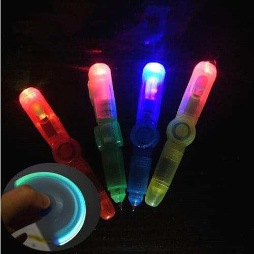 1pc Interesting toy Fingertip Rotating spinner Gyro toy Pen Led Luminous Gyro Pen Office ADHD EDC Anti Stress desk toy