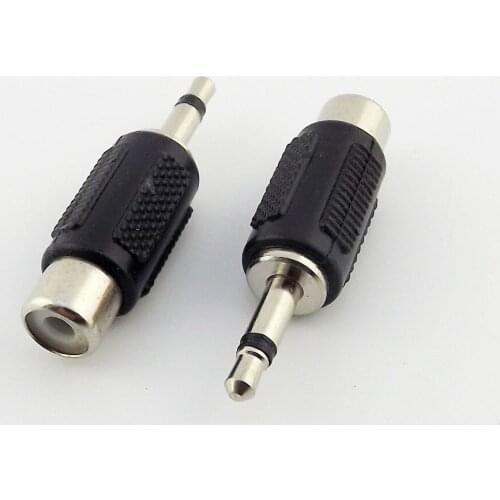 10pcs Nickel 3.5mm 1/8" Mono Male Plug To RCA Female Jack Audio Adapter Converter
