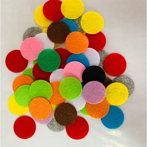 200pcs Artificial Non Woven Felt Fabric Round DIY Felt EcoFriendly Cloth Felts Bundle For Sewing Dolls Scrapbook Patches Crafts
