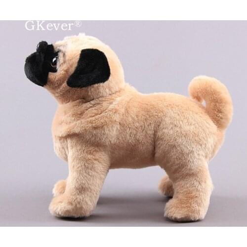 32* 28 cm Pug Dog Plush Toy Standing Stuffed Animal Cuddly Doll High Quality