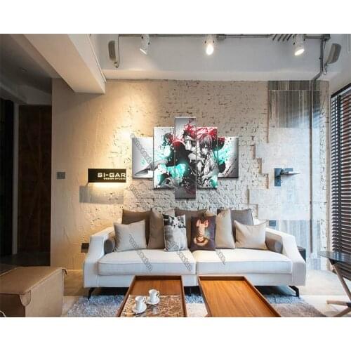 5Pcs Hd Print Canvas Painting Wall Poster Japanese Anime Shokugeki No Soma Characters Picture for Home Rooms Wall Decoration