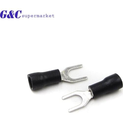 50Pcs 22-16AWG SV1.25-4S Insulated Crimp Terminal Fork Spade Wire Connector Electronic Product Electronic diy electronics