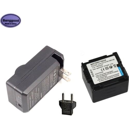 7.2V 1400mAh VW-VBD140 VWVBD140 Camera Battery + AC Charger For PANASONIC VW-VBD210 VBD070 VBD120 CGA-DU21 DU06 DU07 DU12 DU14
