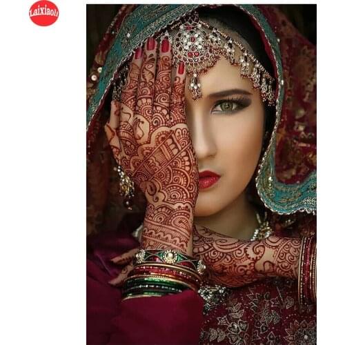 Diamond painting Modern Art, Indian Bride new 5d diamond embroidery cross stitch full square round 3D DIY home decor