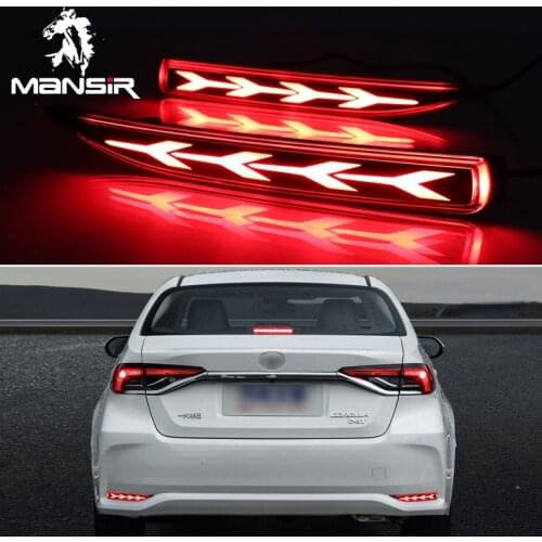 Car LED Rear Bumper Lights Assembly Rear Fog Lamp Auto Brake Reflector for Toyota Corolla 2019 2020 Backup Lamps Reverse Lamps