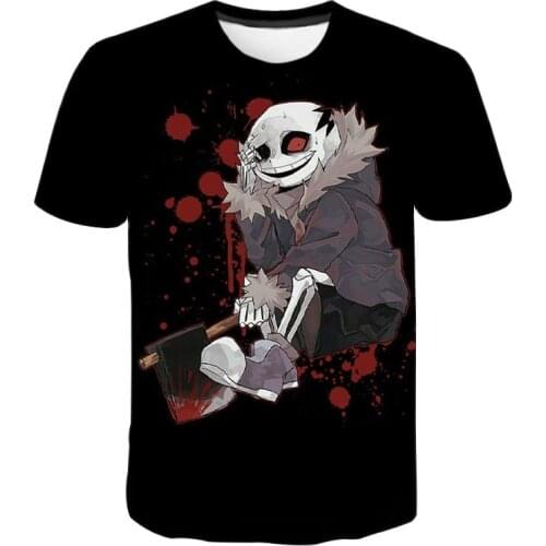 Undertale 3D Print T Shirt Men Women Children Fashion Summer Short Sleeve Tshirts Casual Streetwear Tee Boy Girl Kids Tops