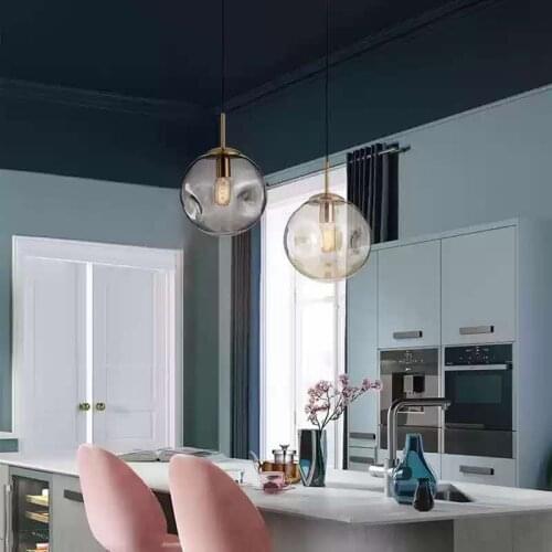 Nordic creative bump glass ball chandelier modern bedroom chandelier art dining room living room bedside bar chandelier