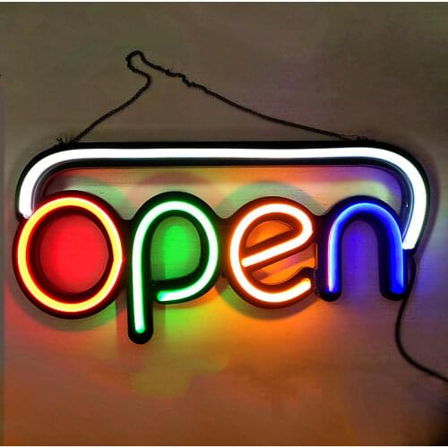 110v 220v Creative Advertising Signboard LED Board Open Welcome Shop Banner Bar Ktv Party Work Store Wall Hanging Decoration