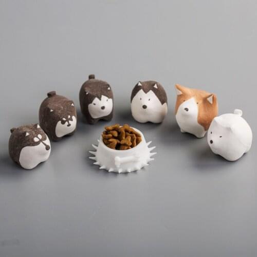 Creative Dogs Ornaments Alaskan Malamute Husky Samoyed Corgi Mini Decors House Furnishings Girlfriends' Boyfriends Gift