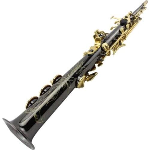 MARGEWATE Soprano Soprano Saxophone MSS-475 Model Nickel Plated Gold Key B flat Soprano Sax with Case