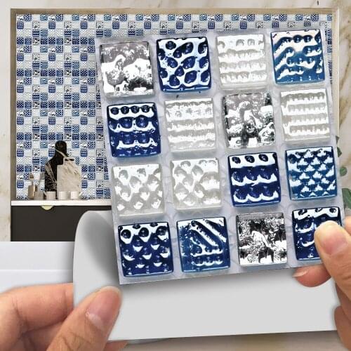 Mexico Mosaic Simulation Tile Wall Stickers Transfers Covers for House Renovation DIY Mural Waterpoof Peel & Stick PVC Wallpaper