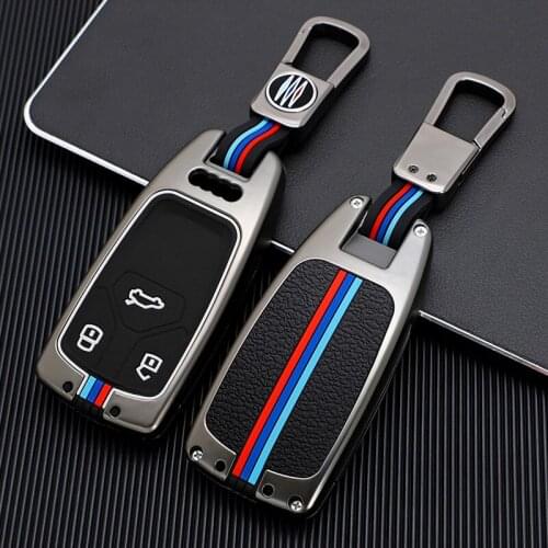 Fashion Zinc alloy Car Key Cover Case For Audi A5 Q7 S4 S5 A4 B9 Q7 A4L 4m TT TTS RS 8S 2016 2017 2018 Smart Key Case