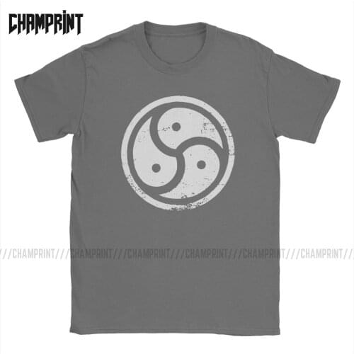 BDSM Triskelion T Shirts Men Cotton Male T-Shirts Dominant Submissive Slave Play Submission Master Sexy Sub Tee Short Sleeve
