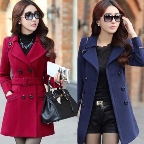 2021 autumn and winter new women jacket fashion slim woolen women coat long section woolen winter coat women W662