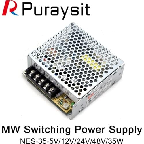 MeanWell NES-35-15 ac dc regulated Isolated single output switching power supply 35W 36W 5V 15V 24V 48V 3A 7A 220v to 12v