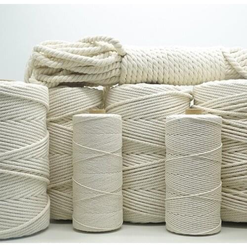 Hand-Woven DIY Decorative Binding Cotton Rope 100% Cotton Natural Woven Home Decoration Tapestry Material