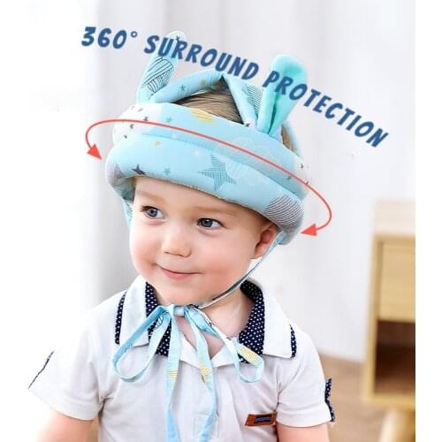 Baby Safety Helmet Head Protection Cap For Walking Crawling Toddler Crash Anti-collision Hat Soft Comfortable Cotton Adjustable