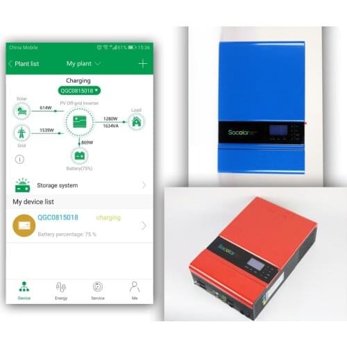 3kw solar inverter with PWM solar charge controller Growatt/Sacolar brand