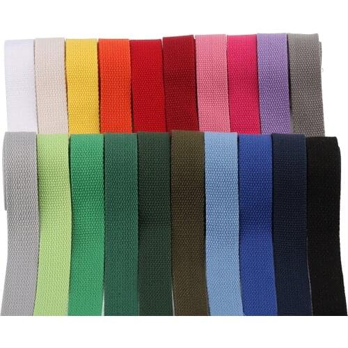 5Meter 20mm Canvas Ribbotn Polyester Cotton Webbings High Tenacity Backpack Belt Strap Webbing Label Ribbon Clothes Sewing Tape