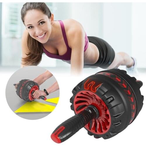 TPR Rubber Abdominal Roller Exercise Wheel Fitness Equipment Mute Roller For Arms Back Belly Core Trainer Body Training Supplies