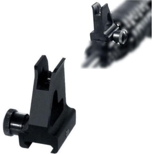 High Profile Detachable Front Iron Sight 20mm Picatinny/Weaver Rail Mount with Adjustable A2 Square QD for Tactical Hunting