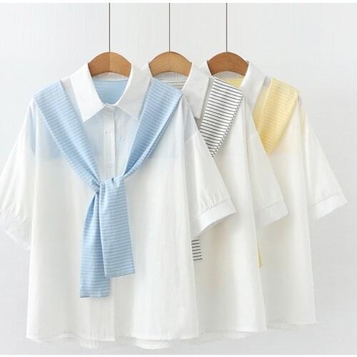XING WEI SI Short Sleeve Shirts For Women