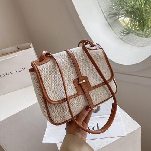Fashion new large-capacity female bag tide wild canvas messenger bag summer one-shoulder small square bag