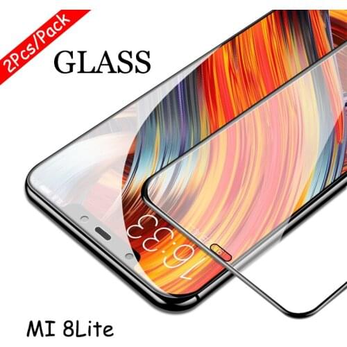 2Pcs/Pack For Xiaomi Mi8 Mi 8 lite Tempered Glass Mi 8 Protective Glass Xiaome Xiomi 8 light 8lite screen protector film cover