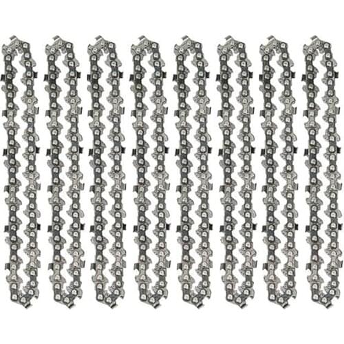 8 Pcs 4 Inch Mini Steel Chainsaw Chain Electric Pruning Saw Accessory Garden Tool Replacement