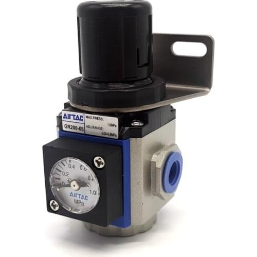 AirTAC Regulator GR2008F1 1/4'' Port Size Air Control Compressor Pressure Relief Regulator Valve
