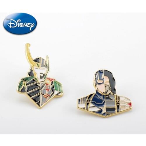 Anime Marvel Brooch Kawaii Loki Thor Winter Soldier Cartoon Brooch Medal Cosplay Jewelry Props Toys for Children Birthday Gift