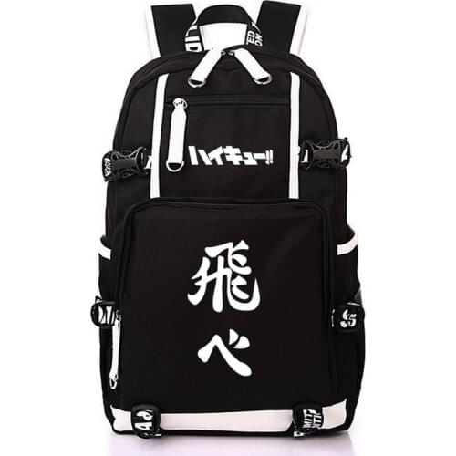 Anime Haikyuu!! Hinata Shoyo Kageyama Tobio Cosplay Backpack Cartoon Oxford Unisex Teenagers Laptop Travel Rucksack Fashion Gift