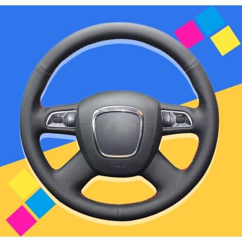 Auto Braid On The Steering Wheel Cover for Audi A3 (8P) Sportback A4 (B8) Avant A5 (8T) A6 (C6) A8 (D3) Q5 (8R) Q7 Car Covers