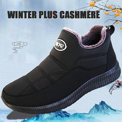 Winter Snow Boots Men New Fashion Men Casual Warm Shoes Comfortable Men Fur Flats Driving Footwear Moccasins MENS WARM BOOTS