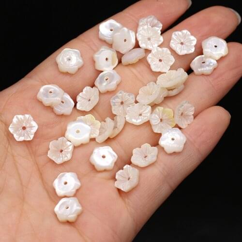 2pcs Natural Freshwater White Shell Fish Petal-shaped Pendant Beads for Jewelry Making Bracelet DIY Necklace Accessories Gifts