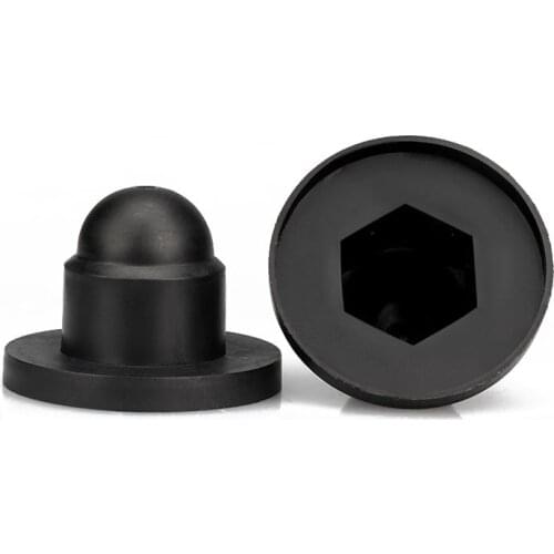 Black Hexagon Nut Bolt Protective Cap Plastic Decorative Protective Cap Nut Cap Screw Cap Protective Sleeve Screw Cap M8 M10 M12